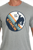 CINCH BUCKING BRONC GRAY - MENS TEE  - MTT1690665