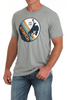 CINCH BUCKING BRONC GRAY - MENS TEE  - MTT1690665