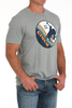 CINCH BUCKING BRONC GRAY - MENS TEE  - MTT1690665