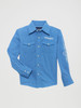 WRANGLER BOYS LOGO BLUE PRINT - KIDS BOYS SHIRT - 112365841