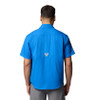COLUMBIA PFG BACKWATER VIVID BLUE - MENS SHIRT  - 2121281487