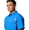 COLUMBIA PFG BACKWATER VIVID BLUE - MENS SHIRT  - 2121281487