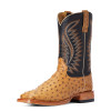 ARIAT GALLUP TAN FULL QUILL OSTRICH - BOOT MENS WESTERN - 10034082