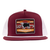 LAZY J RANCH WEAR MAROON & WHITE SMOKELESS - HATS CAP  - MARWHT4-SMKLS-ORG