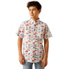 ARIAT SCOUT WHITE CLASSIC FIT PRINT - KIDS BOYS SHIRT - 10058703