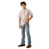 ARIAT SCOUT WHITE CLASSIC FIT PRINT - KIDS BOYS SHIRT - 10058703