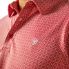 ARIAT ALL OVER SCOOTER RED PRINT - MENS POLO  - 10058782
