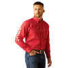 ARIAT TEAM FALLON RED BEIGE PRINT - MENS SHIRT  - 10058961
