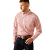 ARIAT SAYLOR ORANGE CLASSIC PRINT - MENS SHIRT  - 10058966