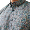 ARIAT SANTIAGO DARK TEAL PRINT - MENS SHIRT  - 10058967