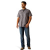 ARIAT VENTTEK FITTED GREY SNAP - MENS SHIRT  - 10058825