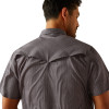 ARIAT VENTTEK FITTED GREY SNAP - MENS SHIRT  - 10058825