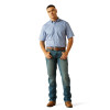 ARIAT WRINKLE FREE DIXON BLUE PRINT - MENS SHIRT  - 10059003