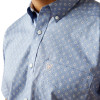 ARIAT WRINKLE FREE DIXON BLUE PRINT - MENS SHIRT  - 10059003