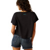 ARIAT CROPPED TAKE IT EASY BLACK - LADIES TEE  - 10060388
