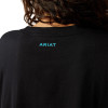 ARIAT CROPPED TAKE IT EASY BLACK - LADIES TEE  - 10060388