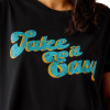 ARIAT CROPPED TAKE IT EASY BLACK - LADIES TEE  - 10060388