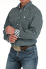 CINCH BLUE GEOMETRIC PRINT - MENS SHIRT  - MTW1105896