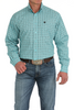 CINCH MEDALLION TURQUOISE PRINT - MENS SHIRT  - MTW1105902