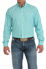 CINCH GEOMETRIC TURQUOISE PRINT - MENS SHIRT  - MTW1105904