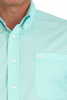 CINCH TURQUOISE GEOMETRIC PRINT - MENS SHIRT  - MTW1105905