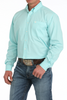 CINCH TURQUOISE GEOMETRIC PRINT - MENS SHIRT  - MTW1105905