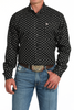 CINCH BLACK GEOMETRIC PRINT - MENS SHIRT  - MTW1105915