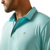 ARIAT WELDED TEK FITTED ANGEL BLUE - MENS POLO  - 10058733