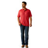 ARIAT 360 AIRFLOW SCARLET PRINT - MENS POLO  - 10058837