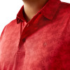 ARIAT 360 AIRFLOW SCARLET PRINT - MENS POLO  - 10058837