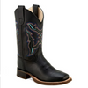 OLDWEST BLACK MULTI COLOR STITCH BOOT - BOOT KIDS BOYS - BSY1896