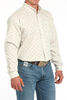 CINCH GRAY GEOMETRIC ROOSTER PRINT - MENS SHIRT  - MTW1105933