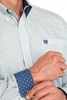 CINCH WHITE GEOMETRIC PRINT - MENS SHIRT  - MTW1105927
