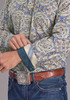 STETSON BLUE MEDALLION PAISLEY PRINT - MENS SHIRT  - 11-001-0425-4018BU