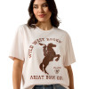 ARIAT PINK TINT WILD WEST TEE - LADIES TEE  - 10063764