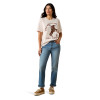 ARIAT PINK TINT WILD WEST TEE - LADIES TEE  - 10063764