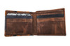 HOOEY ROUGHOUT BROWN & BLUE BIFOLD - ACCESSORIES WALLET  - RBF015-BRTN