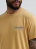 WRANGLER PALE GOLD HEATHER PRINT - MENS TEE  - 112365656