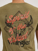 WRANGLER SPIRIT OF THE WEST OLIVE PRINT - MENS TEE  - 112365657