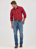 WRANGLER RETRO RED AND BLACK PLAID - MENS SHIRT  - 112368057