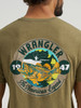 WRANGLER BURNT OLIVE HEATHER - MENS TEE  - 112365670