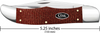 CASE DARK RED BURLAP SMOOTH HUNTER - ACC KNIVES  - 12274