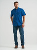 WRANGLER PERFORMANCE SNAPS BLUE - MENS SHIRT  - 112369424