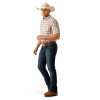 ARIAT PRO SERIES GASTON BRICK PLAID - MENS SHIRT  - 10054684