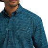 WRANGLER BLUE CLASSIF FIT PRINT - MENS SHIRT  - 112367705