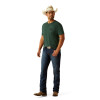ARIAT RUSTIC WOOD FLAG FORREST GREEN - MENS TEE  - 10058890