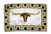MONTANA SILVERSMITHS HONOR AND GRIT LONGHORN - ACC BUCKLE  - 55510-767M