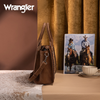 WRANGLER BROWN AZTEC  TOOLED PRINT - LADIES PURSES  - WG226-8120BR