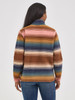 WRANGLER RETRO SHERPA ZIP SUNSET STRIPE - LADIES SWEATSHIRT  - 112367282