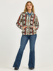 WRANGLER RETRO SHERPA  AZURE CORAL ZIP - LADIES SWEATSHIRT  - 112367332